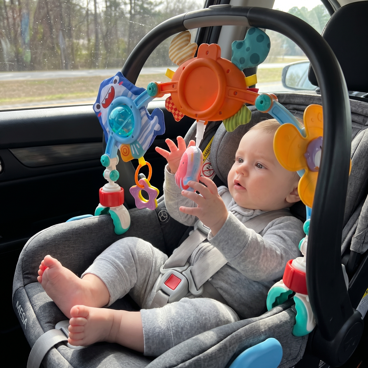 Interactive Baby Pram Activity Arch with Hanging Toys