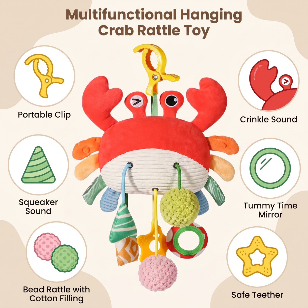Interactive Baby Pram Spiral Activity Toy