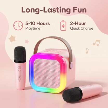Kids Karaoke Machine & 2 Wireless Microphones