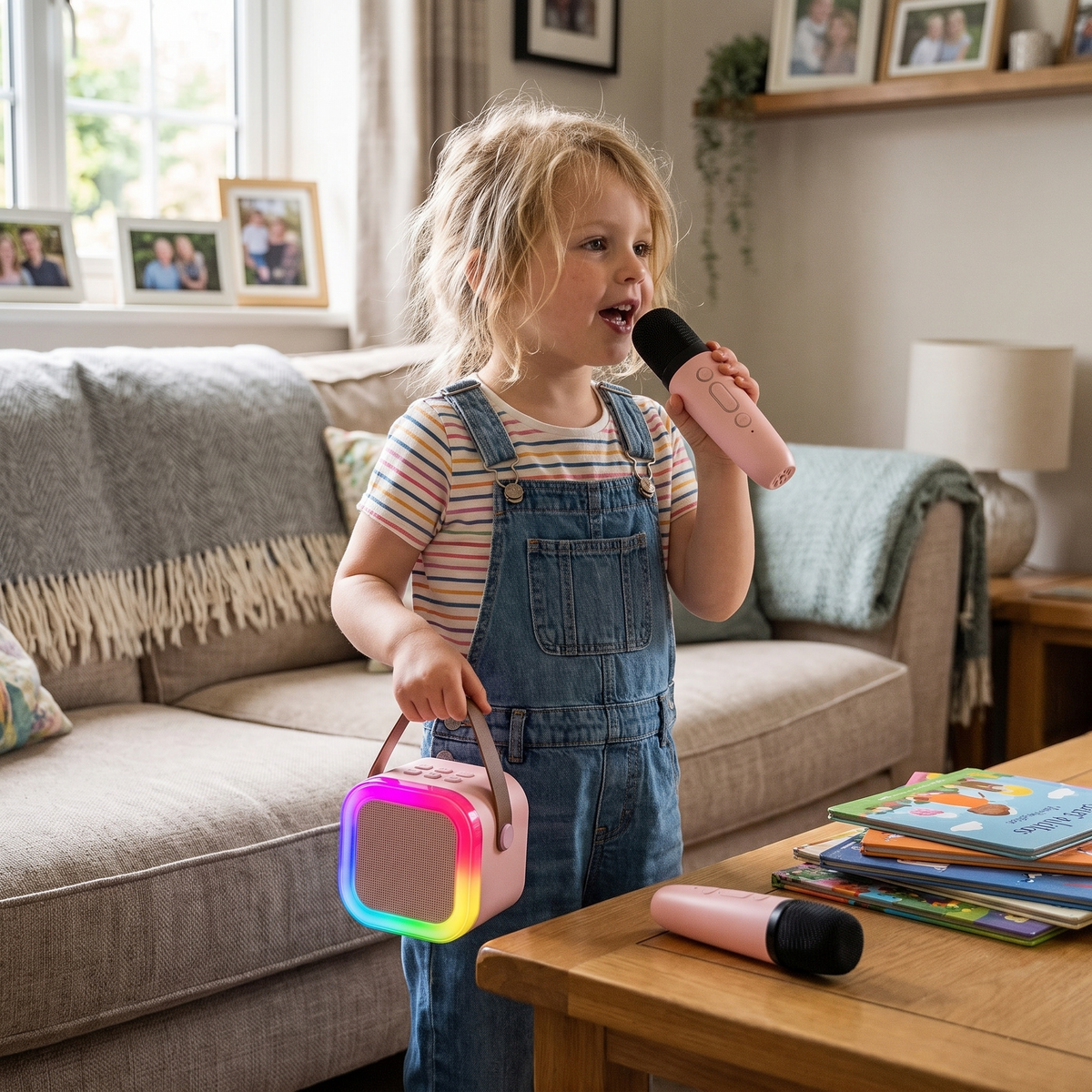 Kids Karaoke Machine & 2 Wireless Microphones