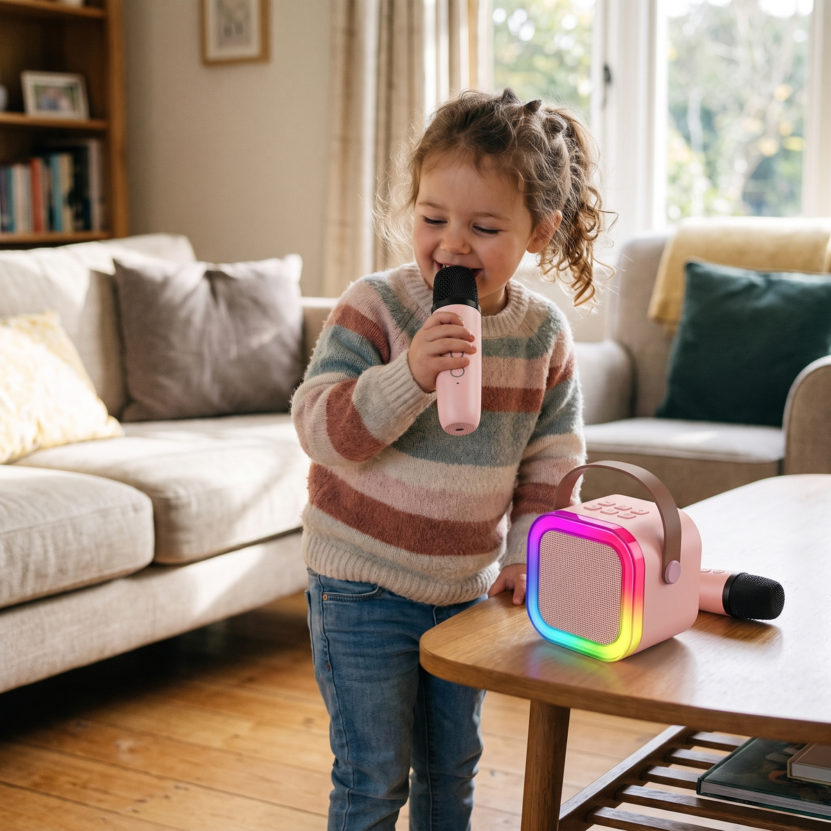 Kids Karaoke Machine & 2 Wireless Microphones