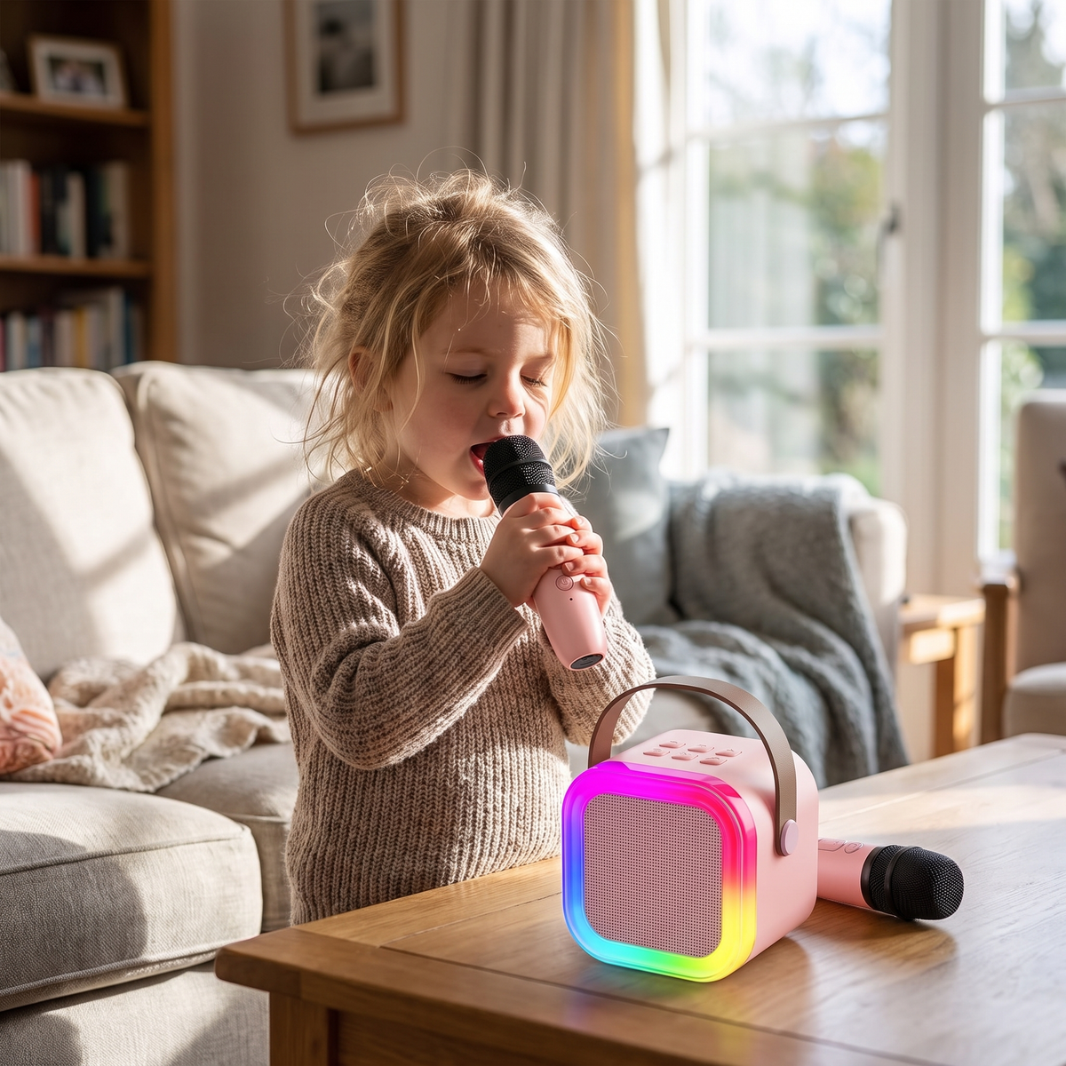 Kids Karaoke Machine & 2 Wireless Microphones