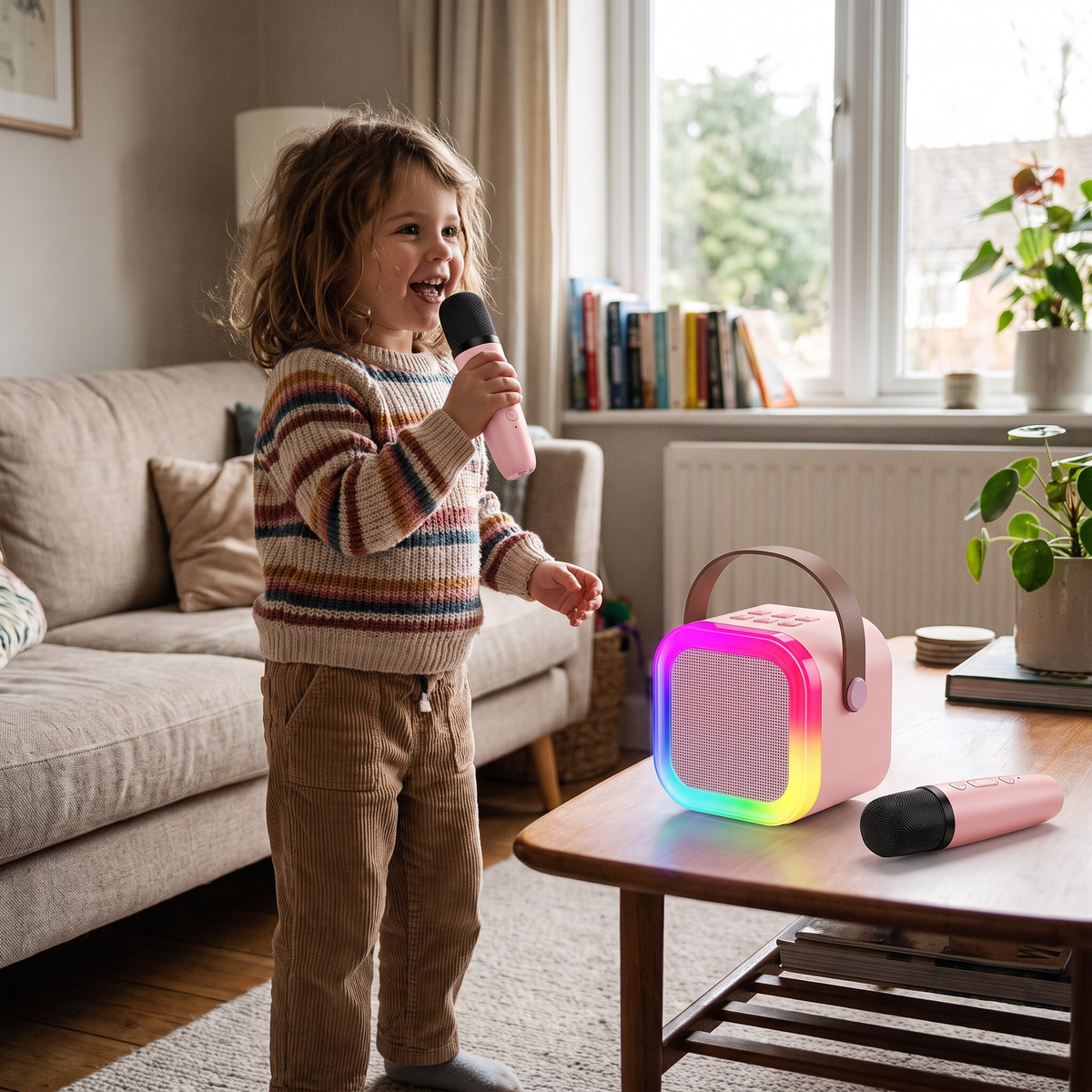 Kids Karaoke Machine & 2 Wireless Microphones