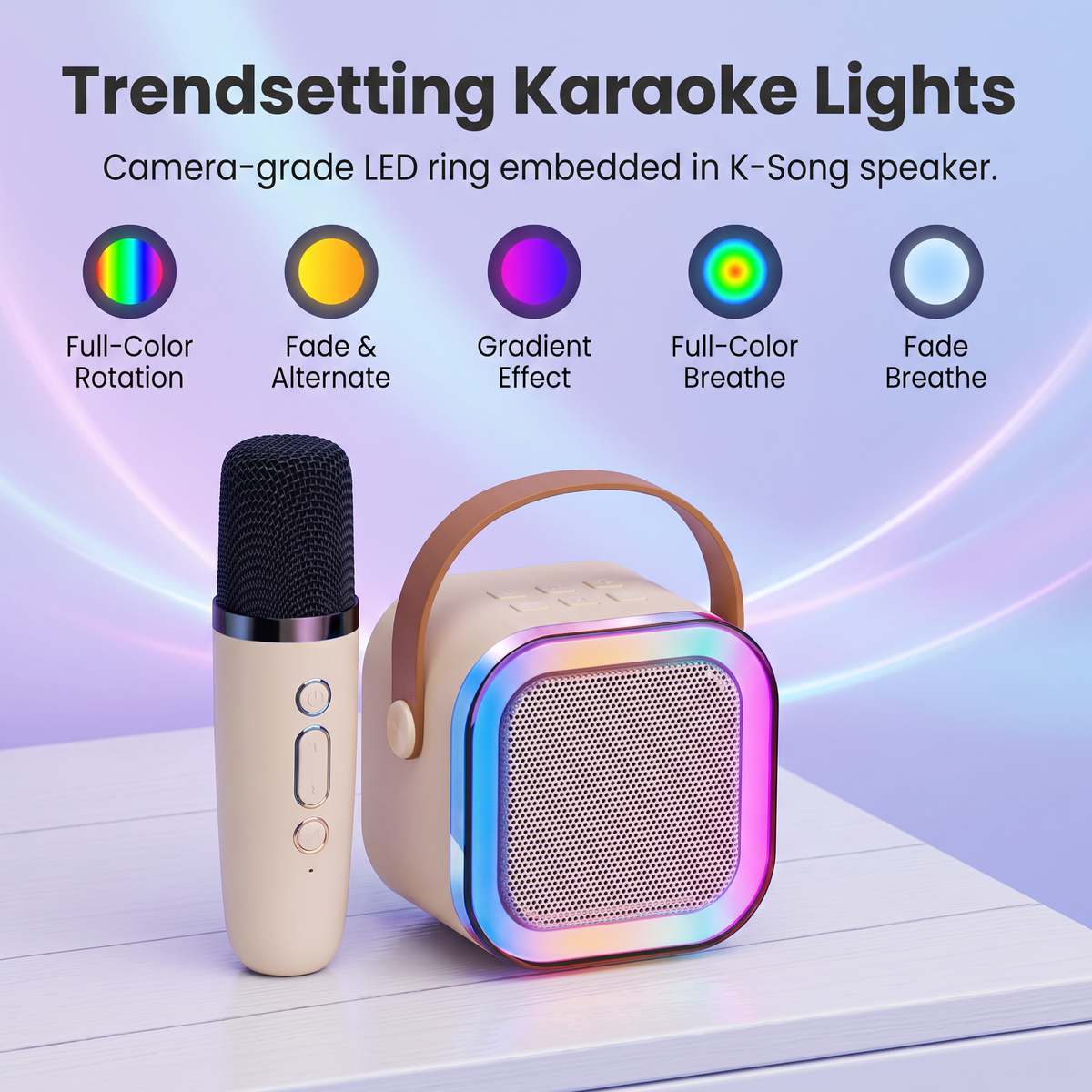 Kids Karaoke Machine & 2 Wireless Microphones