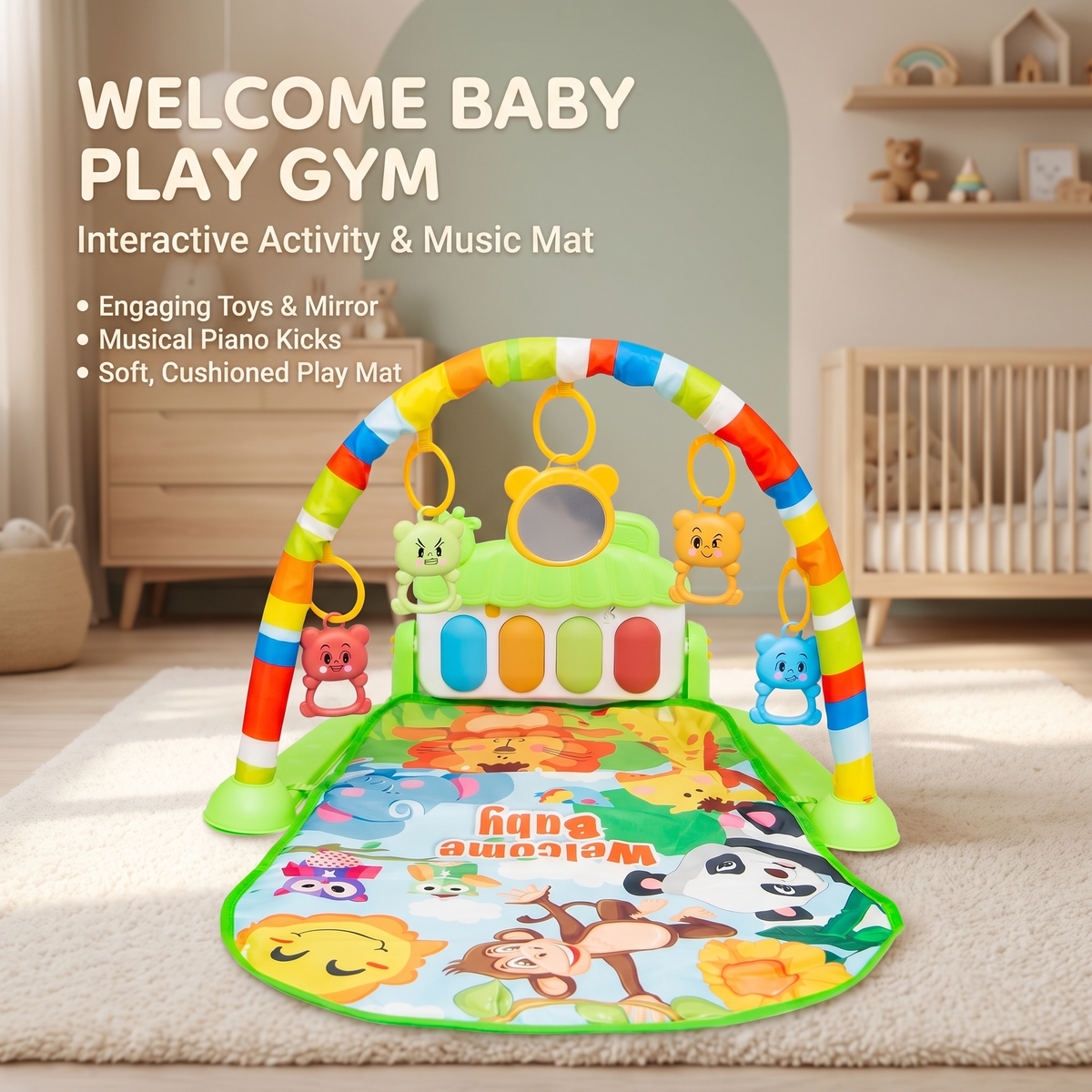 Baby Kick & Play Musical Piano Activity Gym