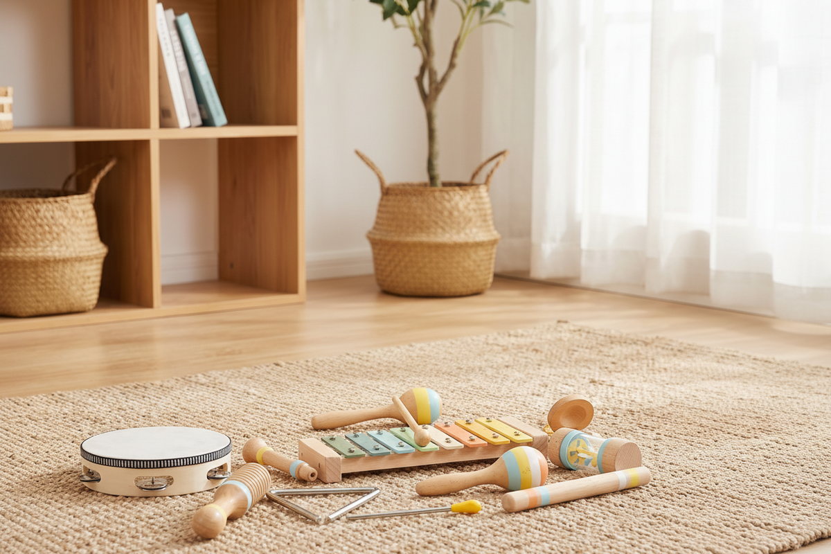 Wooden Musical Instrument Set – Kids
