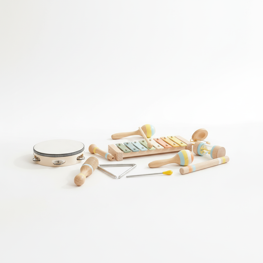 Wooden Musical Instrument Set – Kids