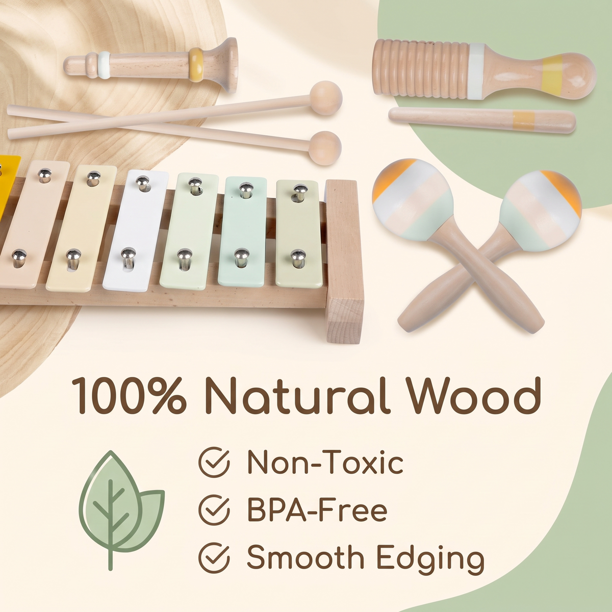 Wooden Musical Instrument Set – Kids