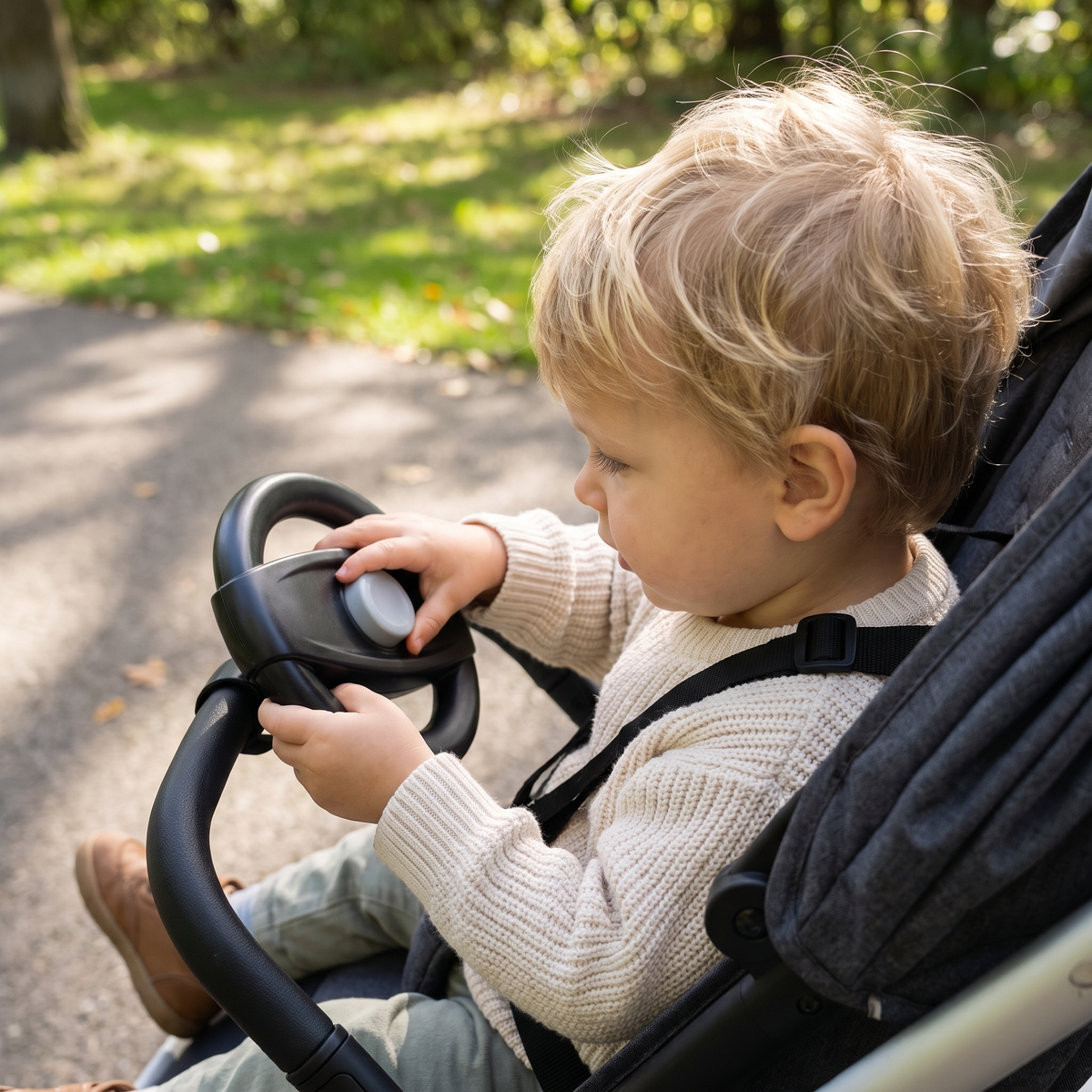 Interactive Kids Pushchair Steering Wheel Toy