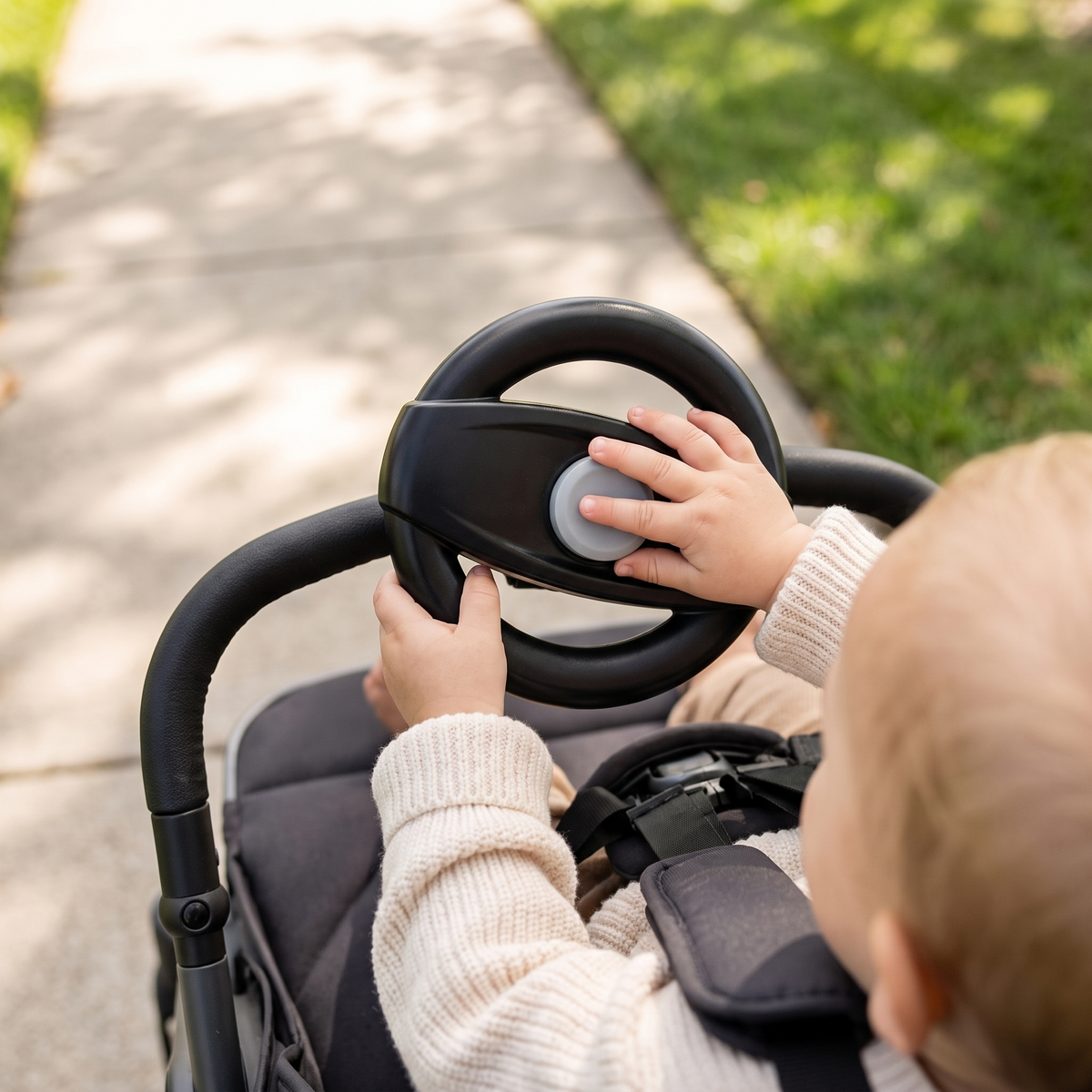 Interactive Kids Pushchair Steering Wheel Toy