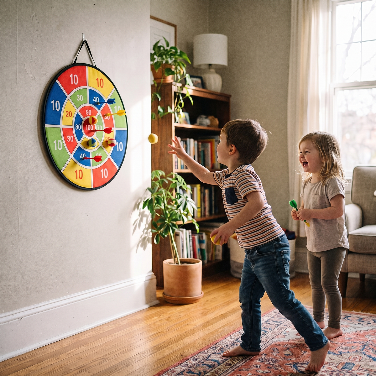 Interactive Giant Sticky Ball Target Game