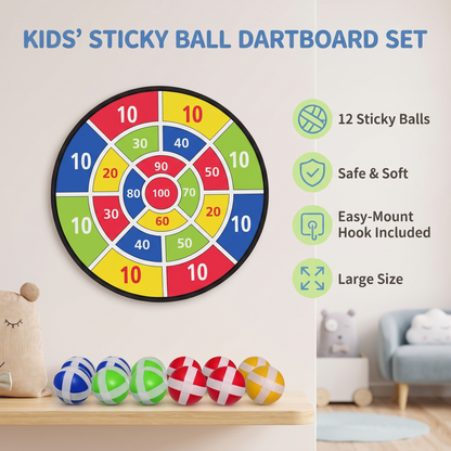 Interactive Giant Sticky Ball Target Game