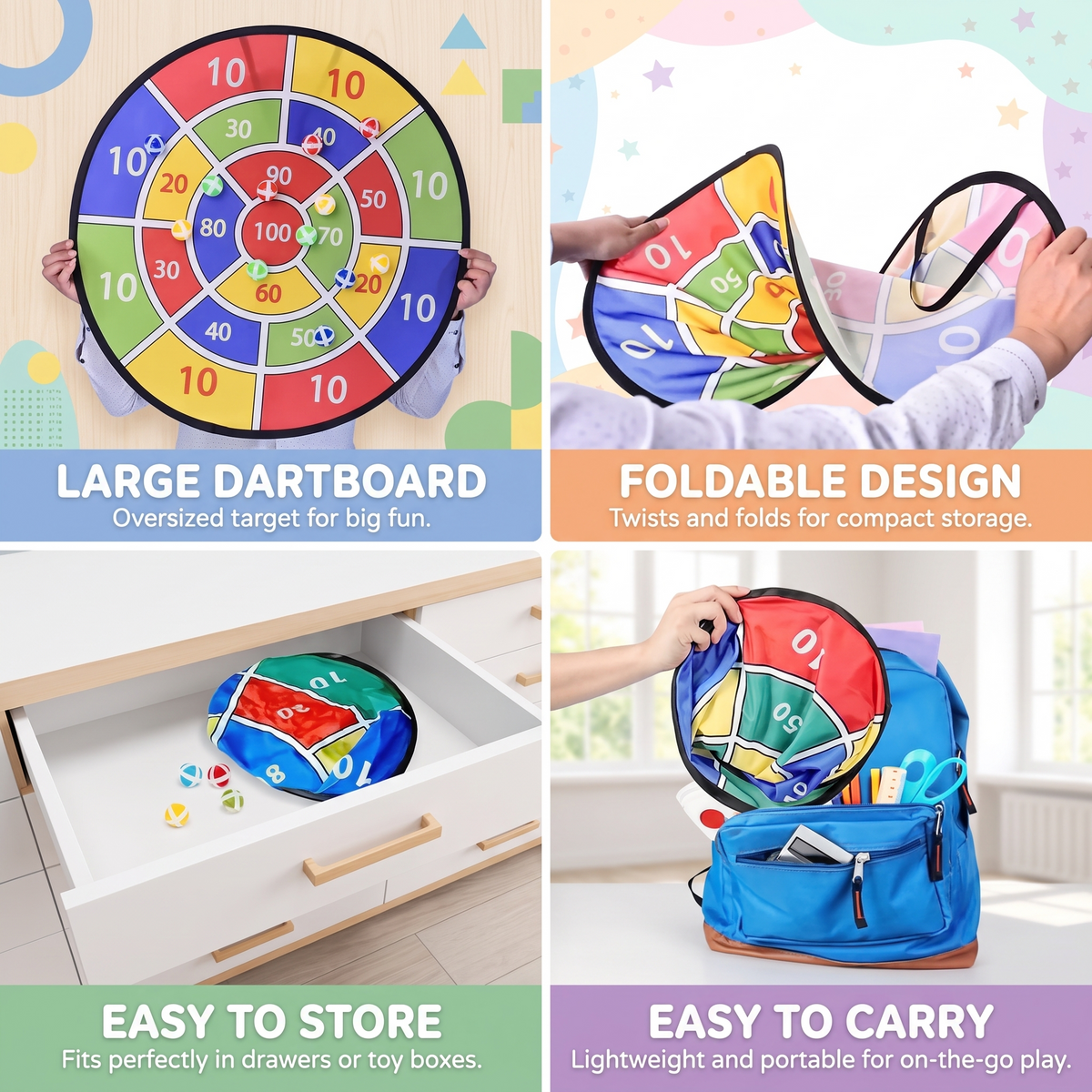 Interactive Giant Sticky Ball Target Game