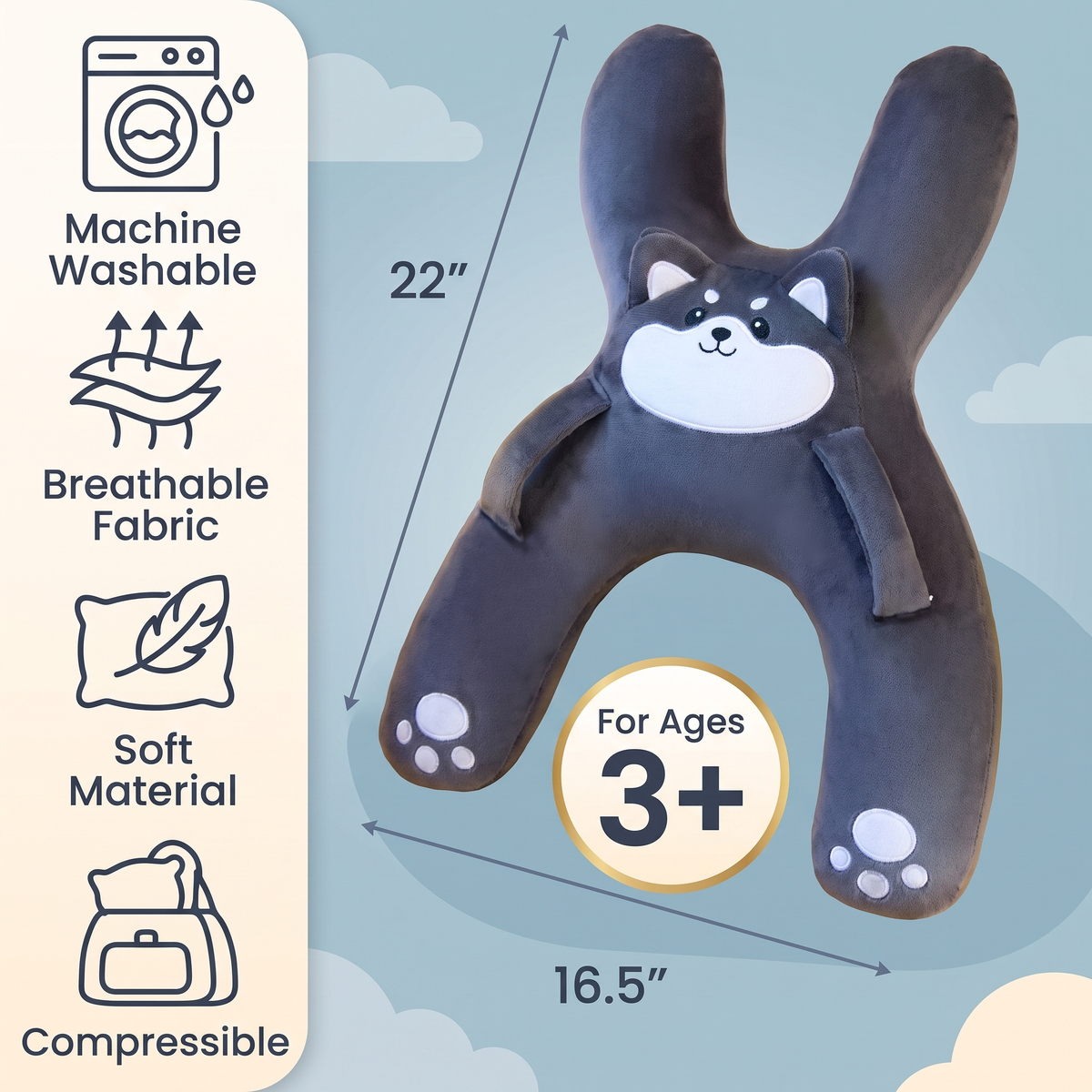 Children's Car Seat Head Support Pillow for Kids