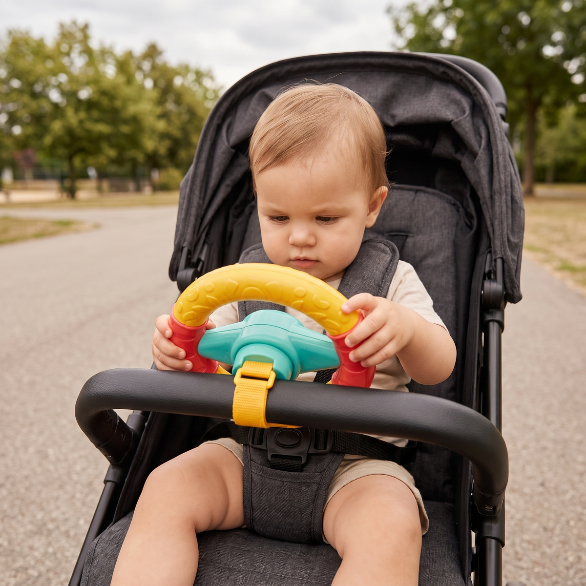 Interactive Pushchair Steering Wheel Toy for Kids