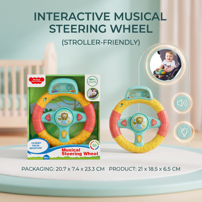 Interactive Pushchair Steering Wheel Toy for Kids