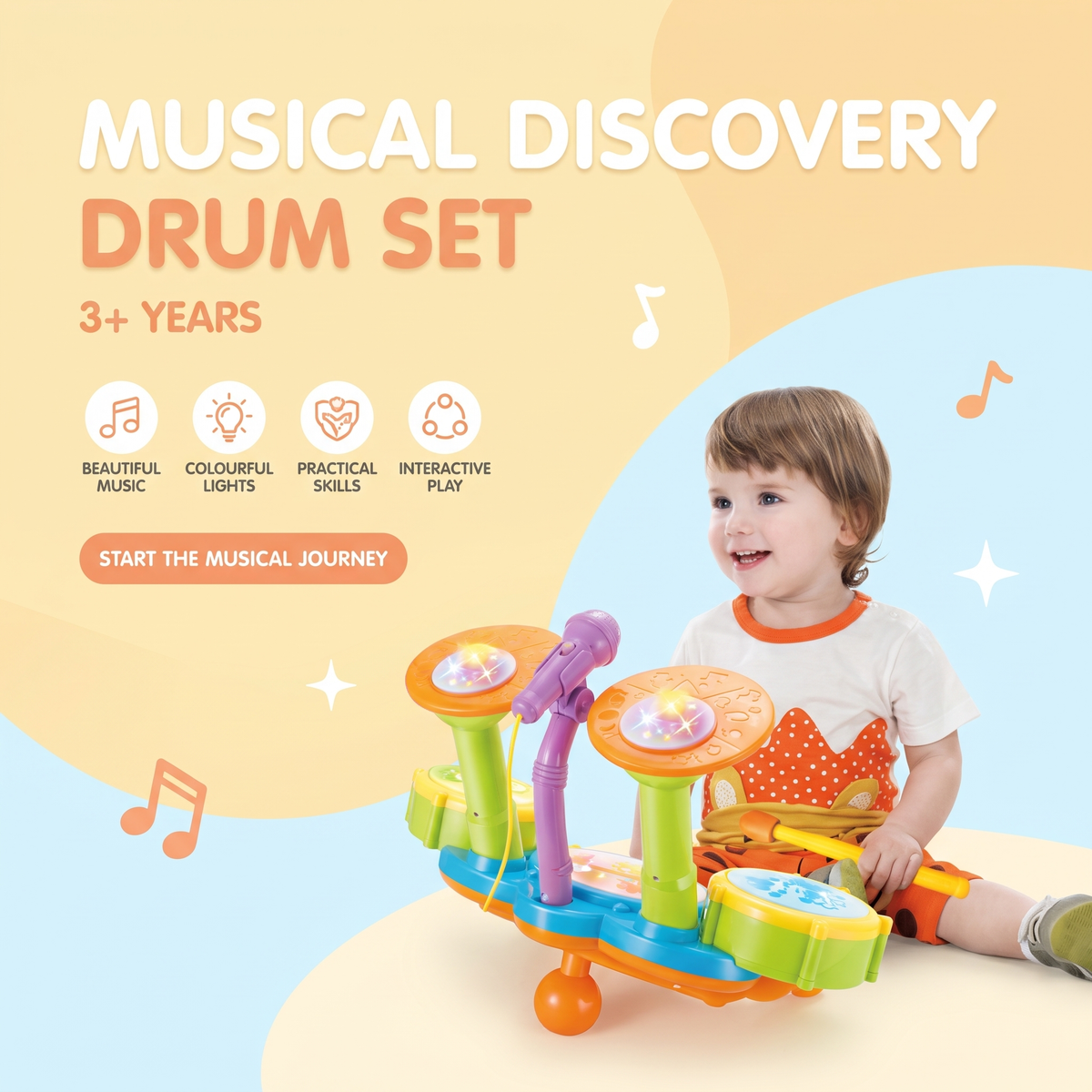 My First Drum Set & Music & Lights