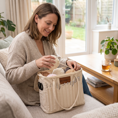 Custom Personalised Yarn Storage Bag for Knitting & Crochet