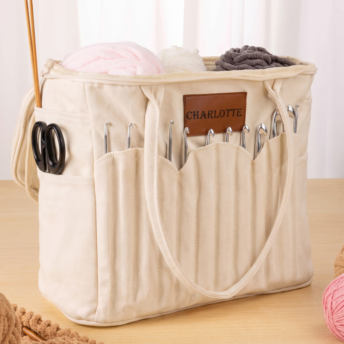 Custom Personalised Yarn Storage Bag for Knitting & Crochet