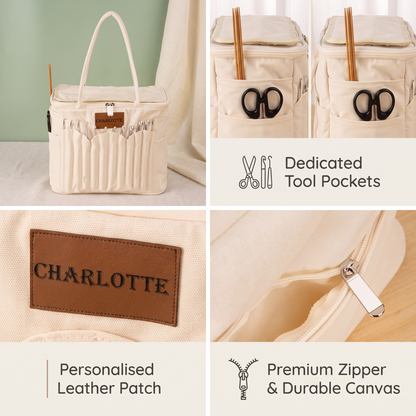 Custom Personalised Yarn Storage Bag for Knitting & Crochet