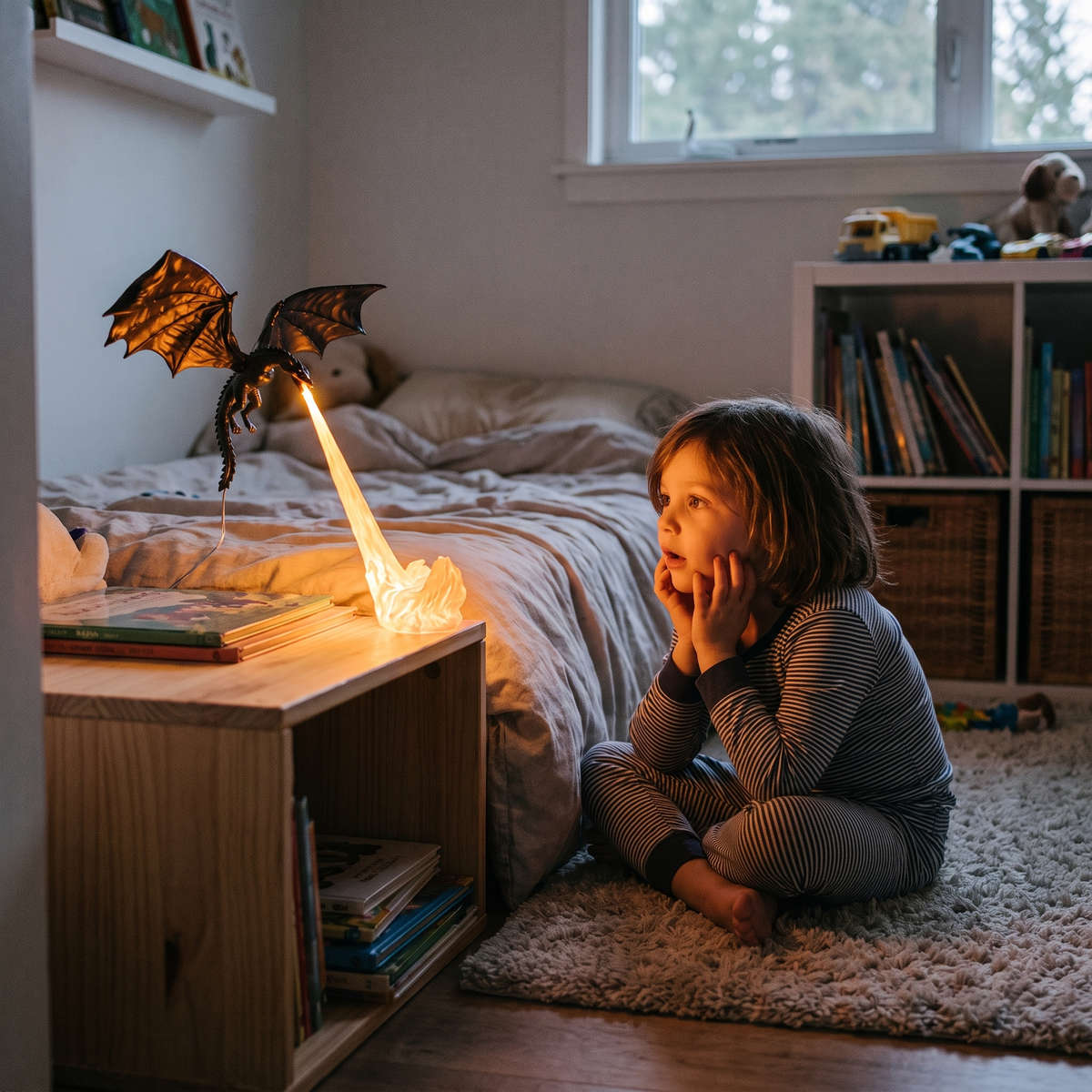 Fire Breathing Dragon Light – Bookshelf & Desk
