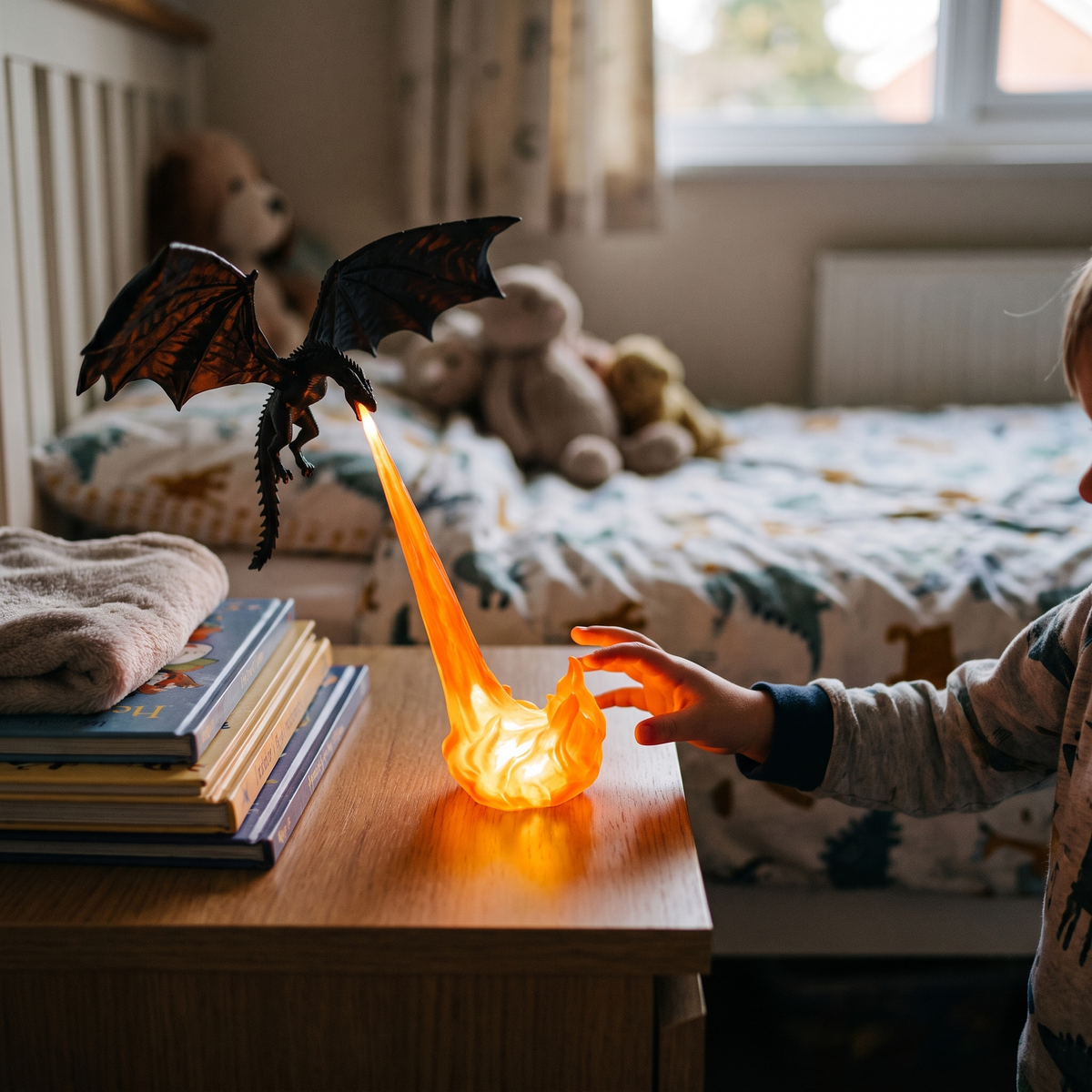 Fire Breathing Dragon Light – Bookshelf & Desk
