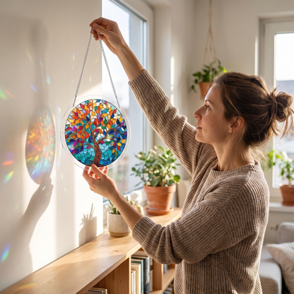 Interactive Stained Glass Suncatcher Puzzle for Windows