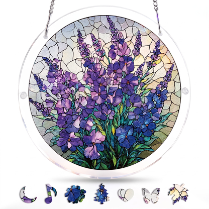 Interactive Stained Glass Suncatcher Puzzle for Windows