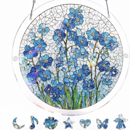 Interactive Stained Glass Suncatcher Puzzle for Windows