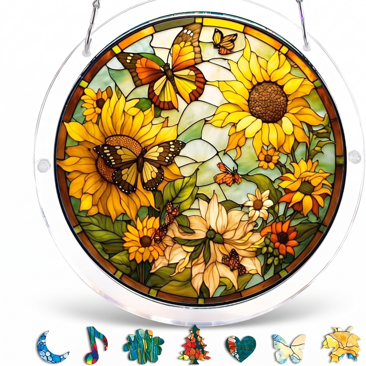 Interactive Stained Glass Suncatcher Puzzle for Windows