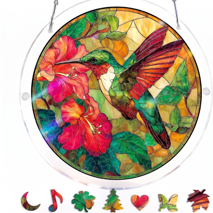 Interactive Stained Glass Suncatcher Puzzle for Windows
