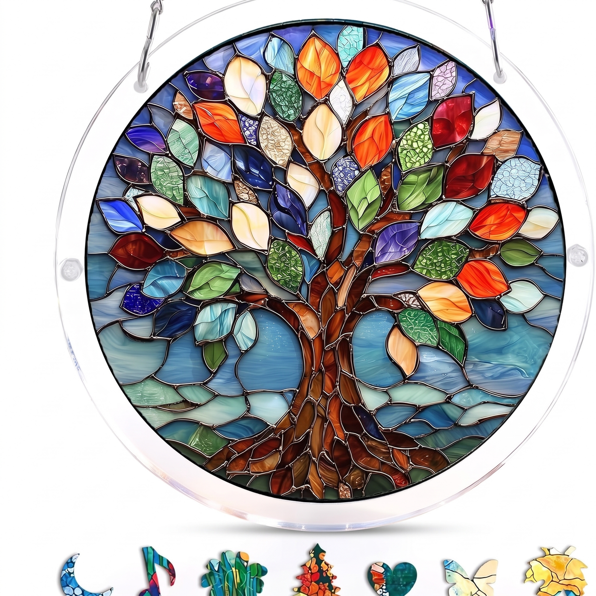 Interactive Stained Glass Suncatcher Puzzle for Windows