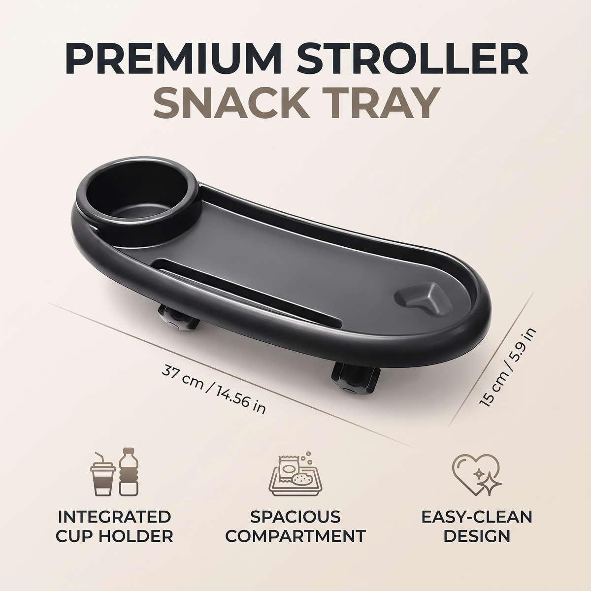Universal Pushchair Snack Tray & Cup Holder