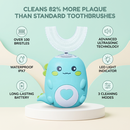Kids Electric Toothbrush & U Shaped Silicone Brush