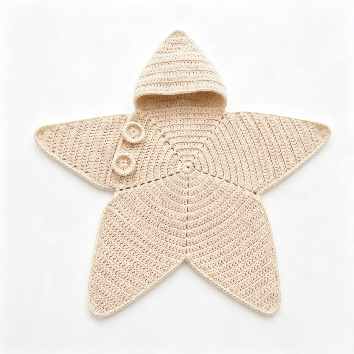 Baby Starfish Suit & Cosy Hood - Knitted & Crocheted