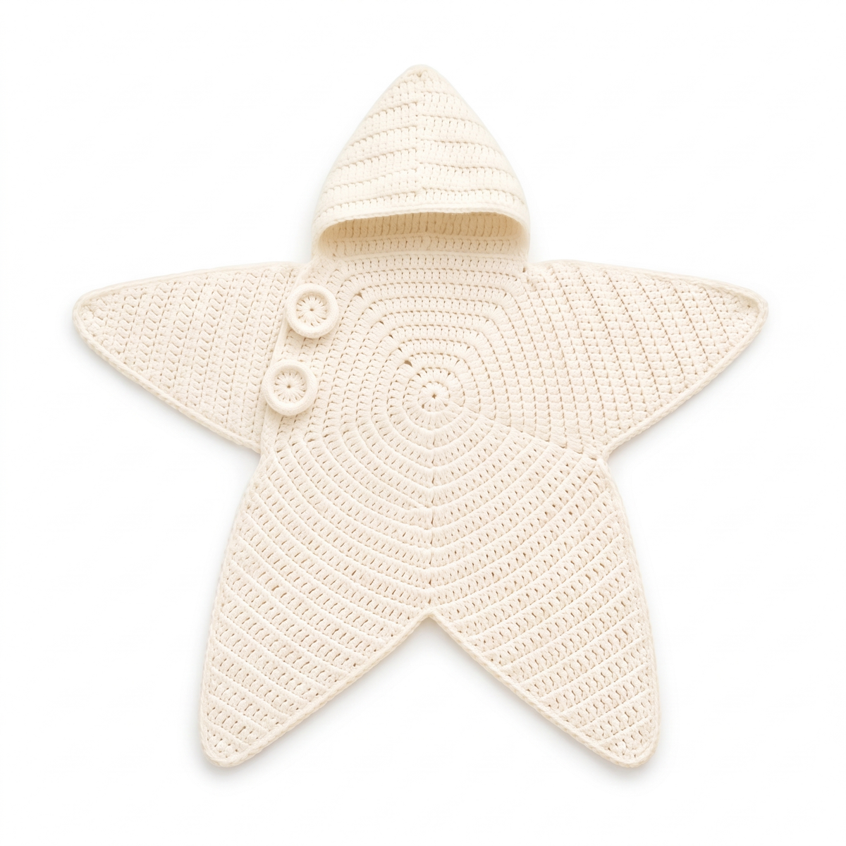 Baby Starfish Suit & Cosy Hood - Knitted & Crocheted