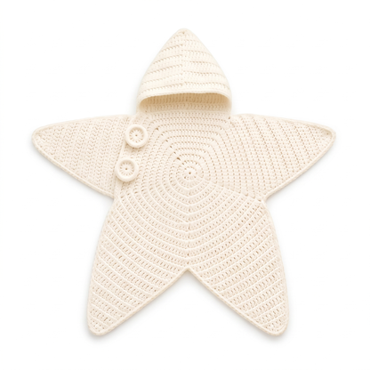 Baby Starfish Suit & Cosy Hood - Knitted & Crocheted