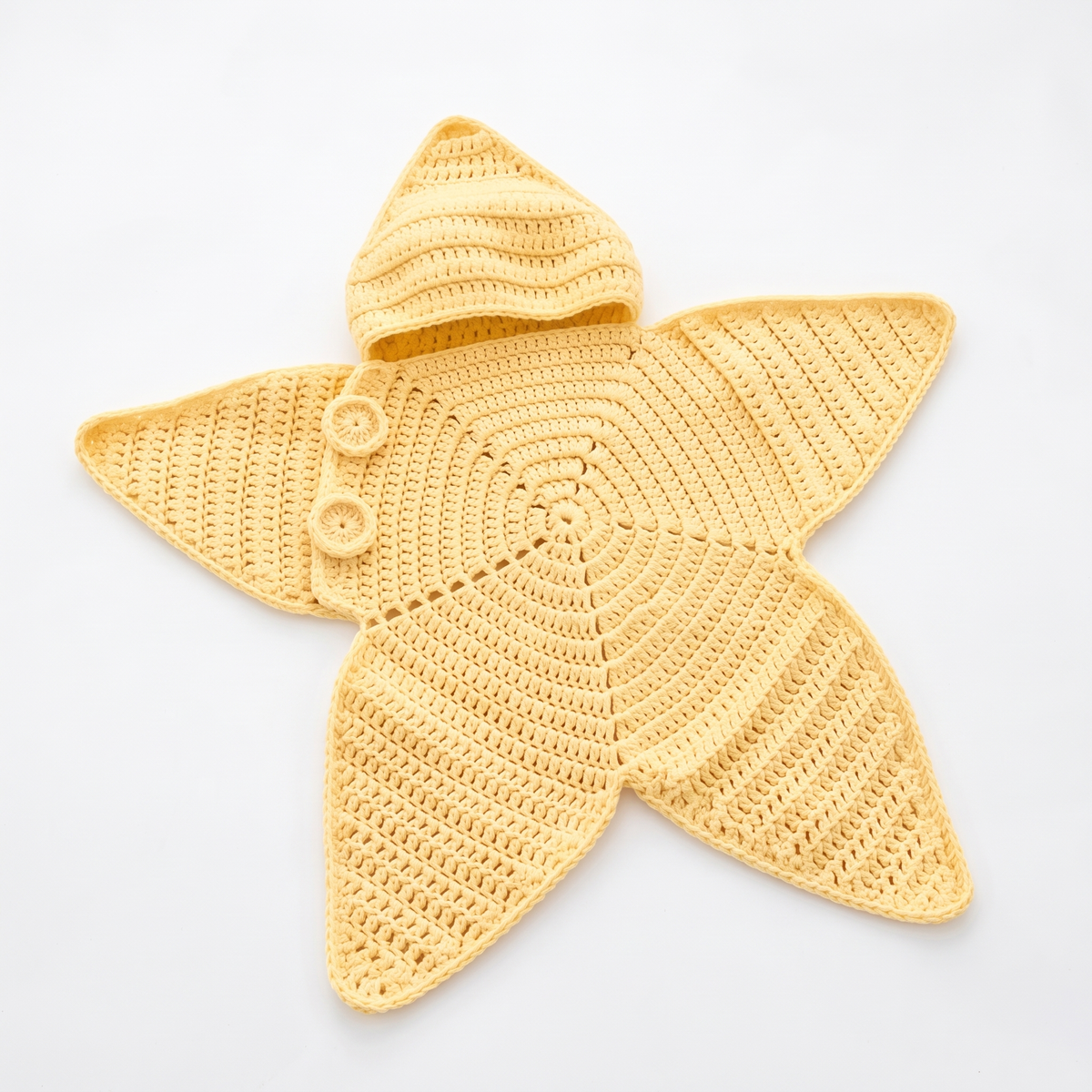 Baby Starfish Suit & Cosy Hood - Knitted & Crocheted