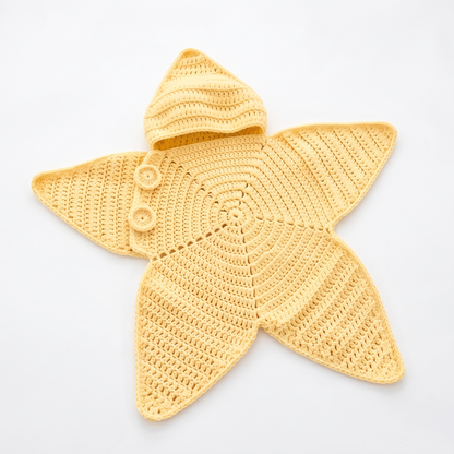 Baby Starfish Suit & Cosy Hood - Knitted & Crocheted