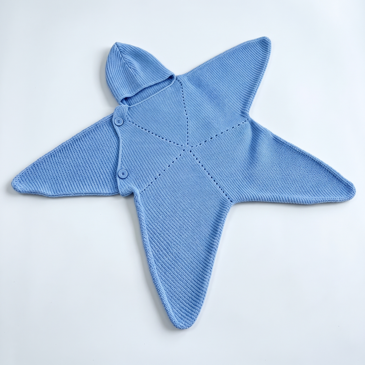 Baby Starfish Suit & Cosy Hood - Knitted & Crocheted