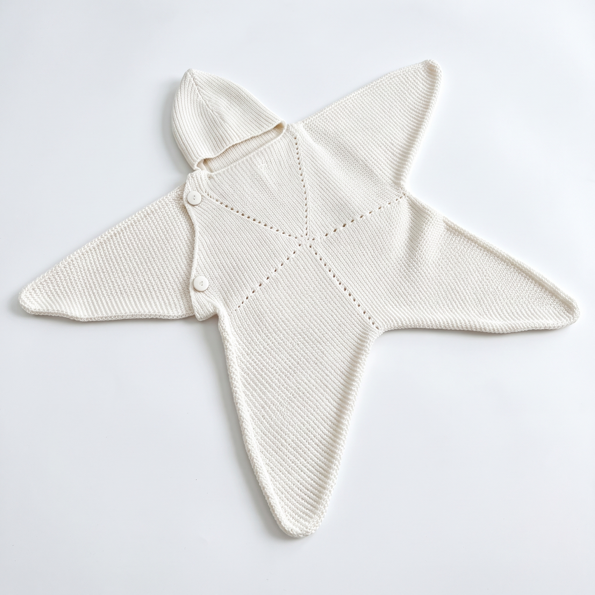 Baby Starfish Suit & Cosy Hood - Knitted & Crocheted