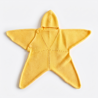 Baby Starfish Suit & Cosy Hood - Knitted & Crocheted