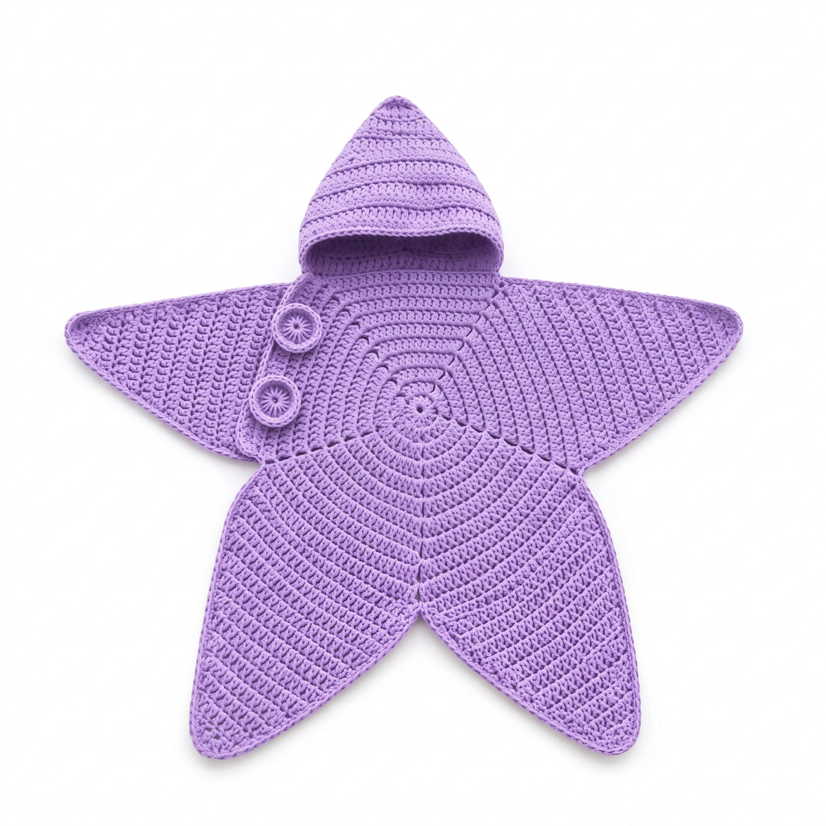 Baby Starfish Suit & Cosy Hood - Knitted & Crocheted