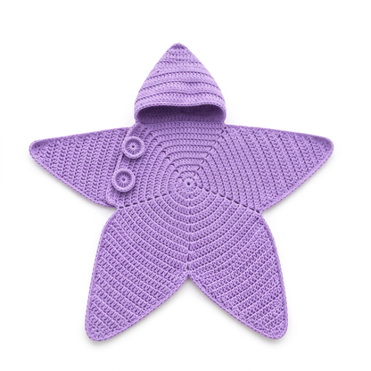 Baby Starfish Suit & Cosy Hood - Knitted & Crocheted