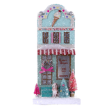 Holiday Village House – Ice Cream Shoppe Christmas Decoration, 12.5 in