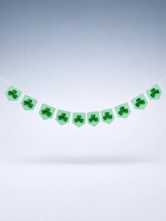 Shamrock Shape Bamboo Fiber Tray, 15 in