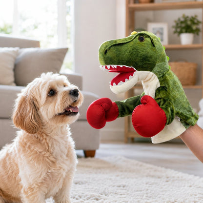 Interactive Boxing Pet Puppet for Indoor Play – Squeeze-to-Punch Sound Toy for Bored Dogs & Cats