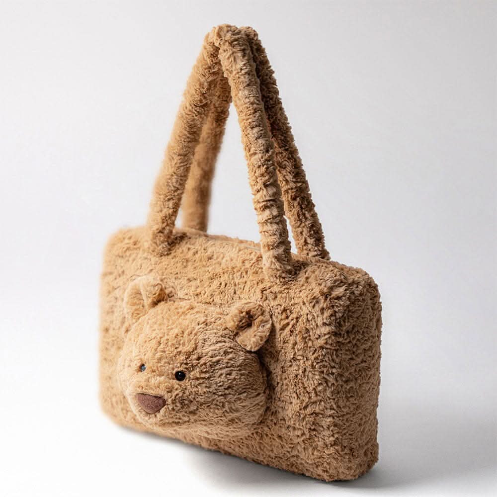 Bear Plush Tote Bag – 36 × 24 cm