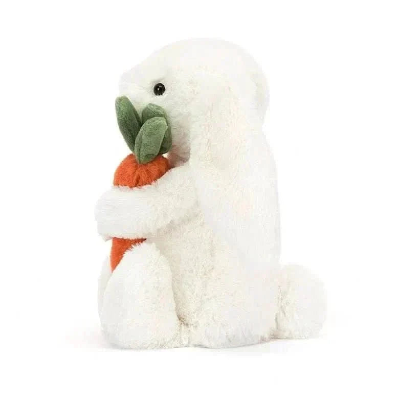 Plush White Bunny with Carrot  – 18cm
