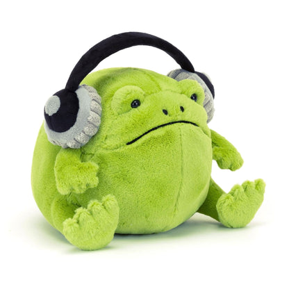 Plush Frog Toy with Headphones – 21cm